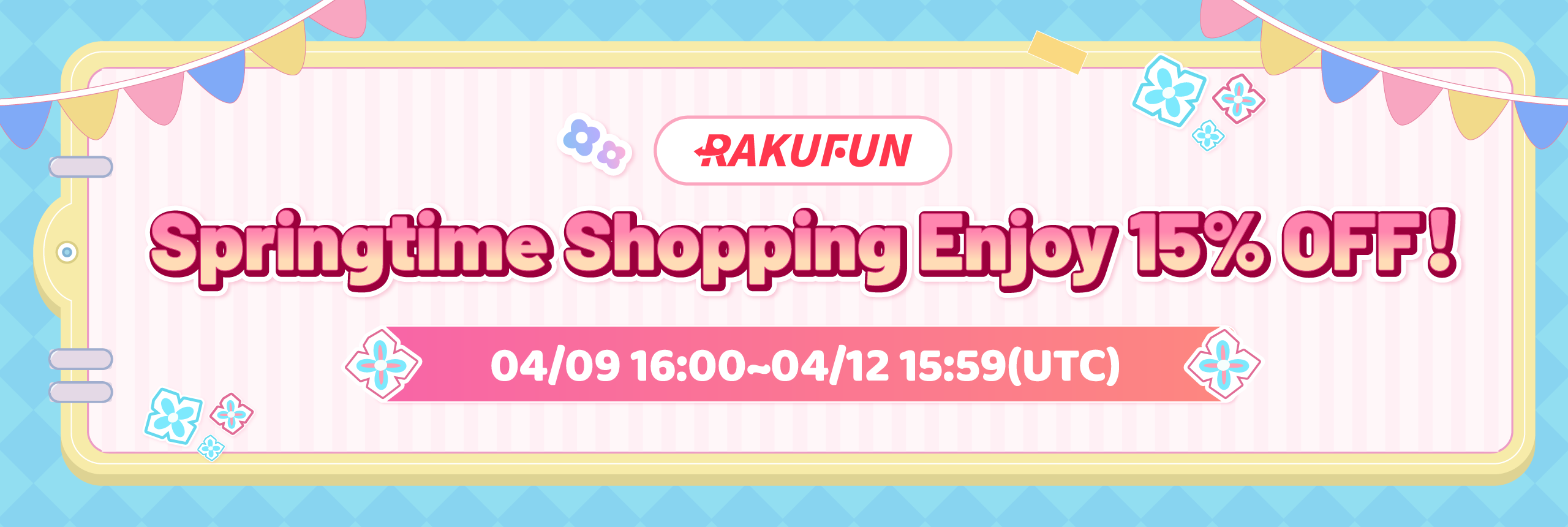 For Springtime Shopping! Enjoy 15% OFF Now!