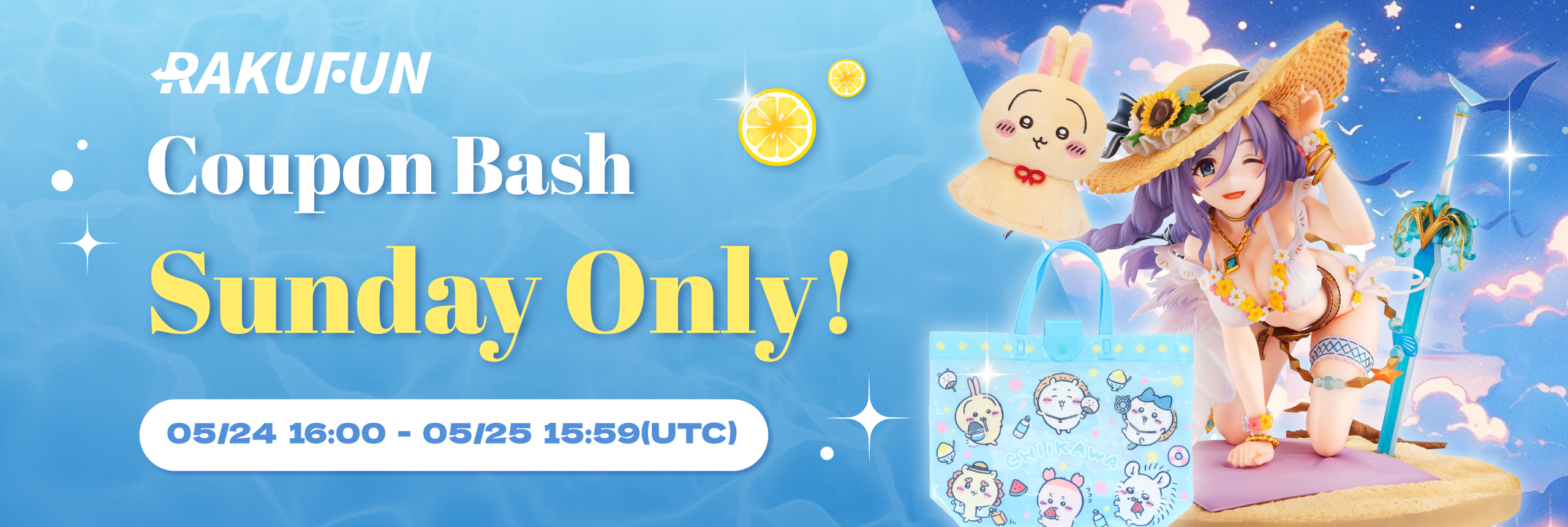 Rakufun Coupon Bash, Sunday Only!