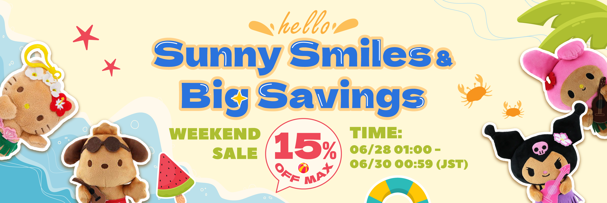 Sunny Smiles & Big Savings: Weekend Sale - 15% OFF Max! 